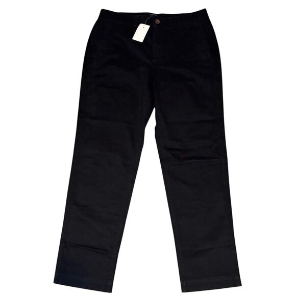 J.Crew Factory Black High Rise Straight Leg Chino Pants Size 4P NWT - Picture 4 of 7